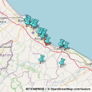 Mappa Via Fratelli Cervi, 47838 Riccione RN, Italia (6.81222)