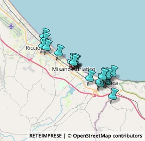 Mappa Via Cesare Battisti, 47843 Misano Adriatico RN, Italia (2.8435)