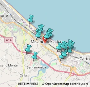 Mappa Via Cesare Battisti, 47843 Misano Adriatico RN, Italia (1.435)