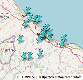 Mappa Via cella, 47843 Misano Adriatico RN, Italia (5.3505)