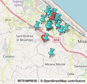 Mappa Via cella, 47843 Misano Adriatico RN, Italia (1.653)