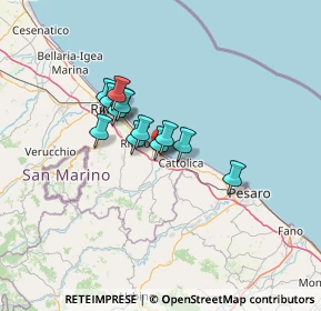 Mappa Via Giuseppe Mazzini, 47843 Misano Adriatico RN, Italia (9.07769)