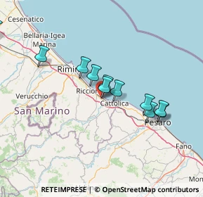Mappa Via Giuseppe Mazzini, 47843 Misano Adriatico RN, Italia (17.90846)