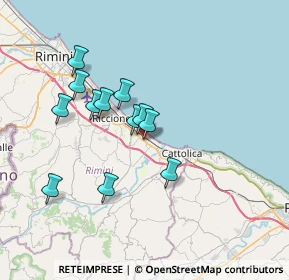 Mappa Via Giuseppe Mazzini, 47843 Misano Adriatico RN, Italia (6.2525)