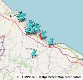 Mappa Via Giuseppe Mazzini, 47843 Misano Adriatico RN, Italia (6.7025)