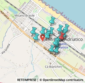 Mappa Via Giuseppe Mazzini, 47843 Misano Adriatico RN, Italia (0.332)