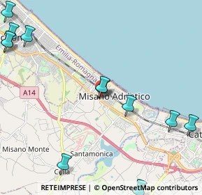 Mappa Via Giuseppe Mazzini, 47843 Misano Adriatico RN, Italia (3.07583)