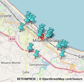 Mappa Via Giuseppe Mazzini, 47843 Misano Adriatico RN, Italia (1.455)