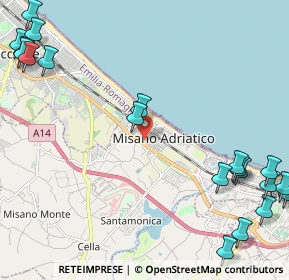Mappa Via Giuseppe Mazzini, 47843 Misano Adriatico RN, Italia (3.3405)