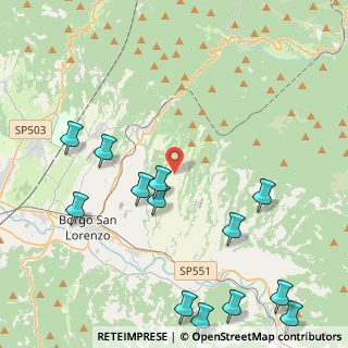 Mappa Via Vezzano, 50032 Borgo San Lorenzo FI, Italia (5.68692)