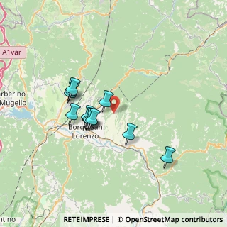 Mappa Via Vezzano, 50032 Borgo San Lorenzo FI, Italia (5.99917)