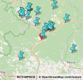 Mappa Via I Maggio, 55023 Borgo a Mozzano LU, Italia (8.522)