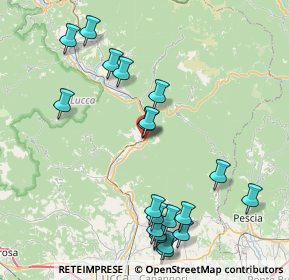 Mappa Via I Maggio, 55023 Borgo a Mozzano LU, Italia (9.6975)