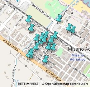 Mappa Via Antonio Gramsci, 47843 Misano Adriatico RN, Italia (0.167)