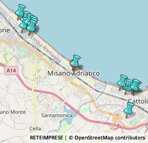 Mappa Via Dante Alighieri, 47843 Misano Adriatico RN, Italia (3.10385)