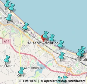 Mappa Via Dante Alighieri, 47843 Misano Adriatico RN, Italia (3.08867)