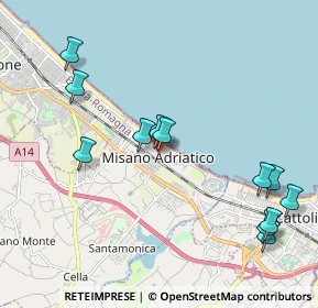 Mappa Via Dante Alighieri, 47843 Misano Adriatico RN, Italia (2.33333)