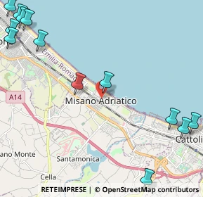 Mappa Via Dante Alighieri, 47843 Misano Adriatico RN, Italia (3.40846)