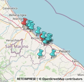 Mappa Via Dante Alighieri, 47843 Misano Adriatico RN, Italia (9.01083)