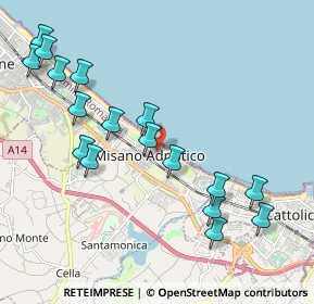 Mappa Via Gabriele D'Annunzio, 47843 Misano Adriatico RN, Italia (2.30412)