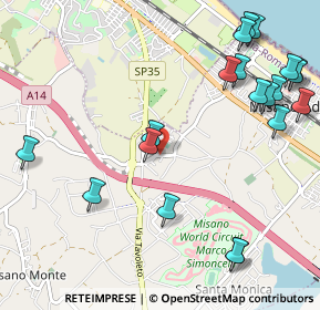 Mappa Via Grotta, 47843 Villaggio Argentina RN, Italia (1.3755)