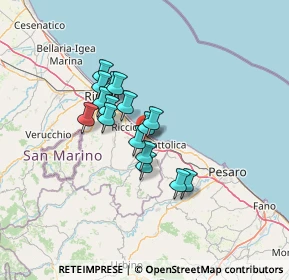 Mappa Via Agina, 47843 Misano Adriatico RN, Italia (9.58313)