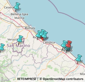 Mappa Via Agina, 47843 Misano Adriatico RN, Italia (22.76071)