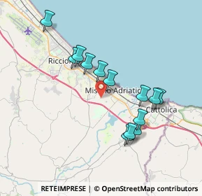 Mappa Via Agina, 47843 Misano Adriatico RN, Italia (3.48692)