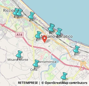 Mappa Via Agina, 47843 Misano Adriatico RN, Italia (2.28455)