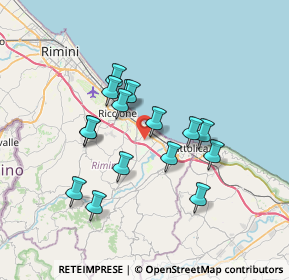 Mappa Via Agina, 47843 Misano Adriatico RN, Italia (6.10125)