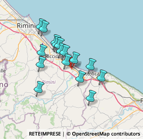 Mappa Via del Convento, 47843 Misano Adriatico RN, Italia (5.87625)