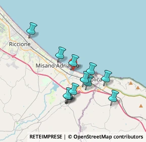 Mappa Via O. Nelson, 47843 Misano Adriatico RN, Italia (3.15583)