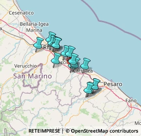 Mappa Via Otto Marzo, 47843 Misano Adriatico RN, Italia (9.53647)