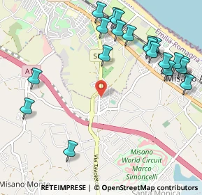 Mappa Via Otto Marzo, 47843 Misano Adriatico RN, Italia (1.304)