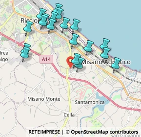 Mappa Via Tavoleto, 47843 Villaggio Argentina RN, Italia (2.13947)