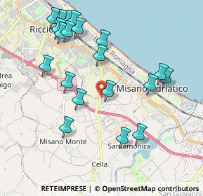 Mappa Via Otto Marzo, 47843 Misano Adriatico RN, Italia (2.222)
