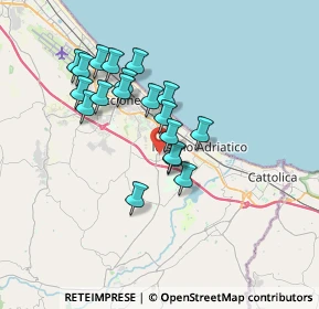 Mappa Via Otto Marzo, 47843 Misano Adriatico RN, Italia (3.03895)