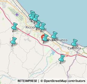 Mappa Via Otto Marzo, 47843 Misano Adriatico RN, Italia (3.74091)