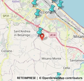 Mappa 47843 Misano Adriatico, 47843 Misano Adriatico RN, Italia (3.40818)