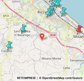 Mappa 47843 Misano Adriatico, 47843 Misano Adriatico RN, Italia (3.00182)