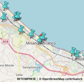 Mappa Via Guglielmo Marconi, 47843 Misano Adriatico RN, Italia (2.75667)