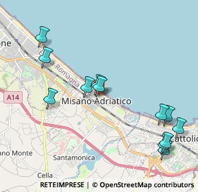 Mappa Via Guglielmo Marconi, 47843 Misano Adriatico RN, Italia (2.3575)