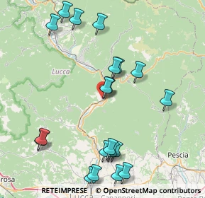Mappa Via S. Francesco, 55023 Borgo a Mozzano LU, Italia (9.508)