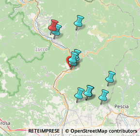 Mappa Via S. Francesco, 55023 Borgo a Mozzano LU, Italia (6.50273)