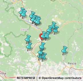 Mappa Via S. Francesco, 55023 Borgo a Mozzano LU, Italia (6.4325)
