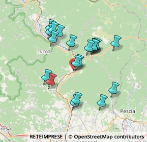 Mappa Via S. Francesco, 55023 Borgo a Mozzano LU, Italia (6.6345)