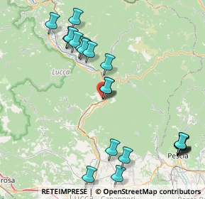 Mappa Via S. Francesco, 55023 Borgo a Mozzano LU, Italia (9.868)