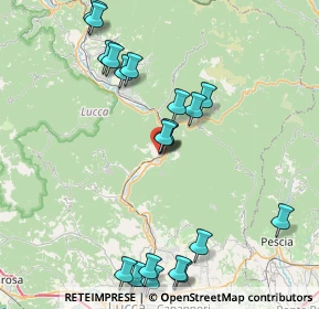 Mappa Via S. Francesco, 55023 Borgo a Mozzano LU, Italia (9.2105)