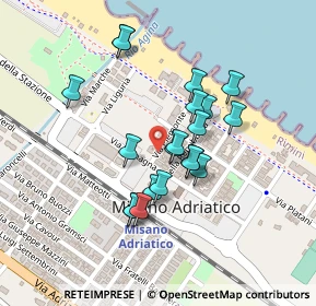 Mappa Via Piemonte, 47843 Misano Adriatico RN, Italia (0.1865)