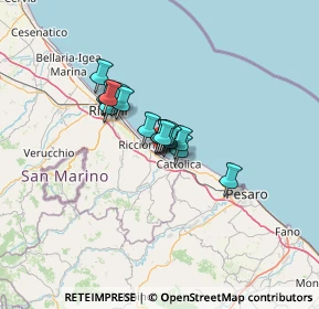 Mappa Via Liguria, 47843 Misano Adriatico RN, Italia (7.67188)